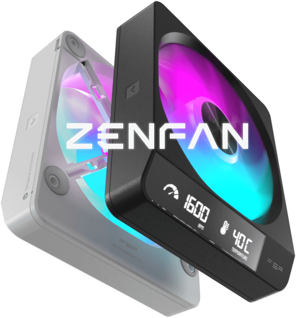 全汉推出 ZENFAN：面向侧透机箱后窗的双路数显风扇