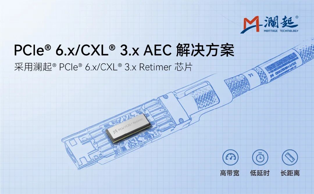澜起科技国内率先发布 PCIe 6.x / CXL 3.x 有源电缆（AEC）解决方案